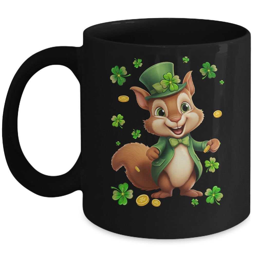 St Patricks Day Leprechaun Squirrel Shamrock Lover Irish Mug | siriusteestore