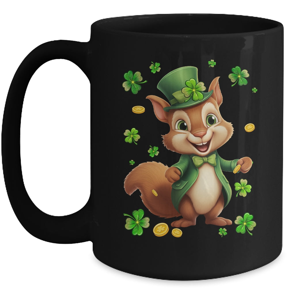 St Patricks Day Leprechaun Squirrel Shamrock Lover Irish Mug | siriusteestore