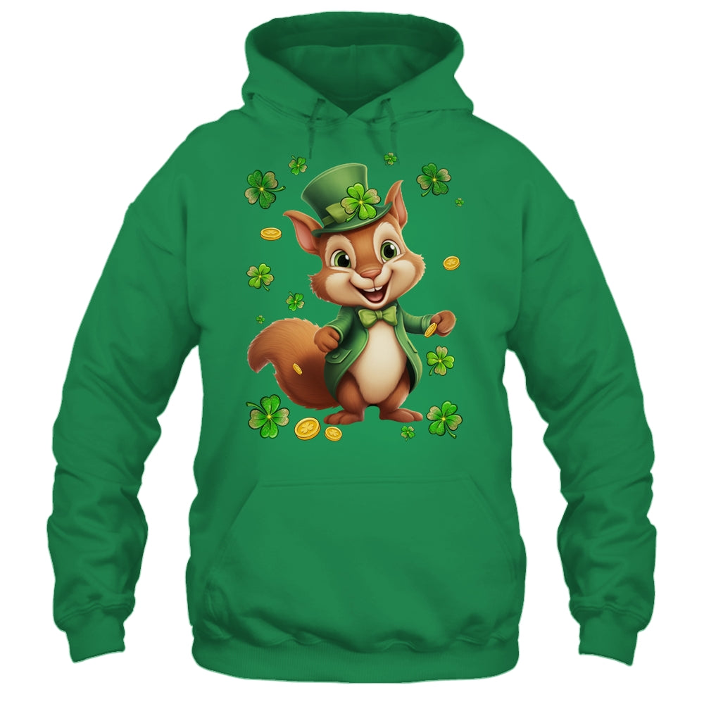 St Patricks Day Leprechaun Squirrel Shamrock Lover Irish Shirt & Hoodie | siriusteestore