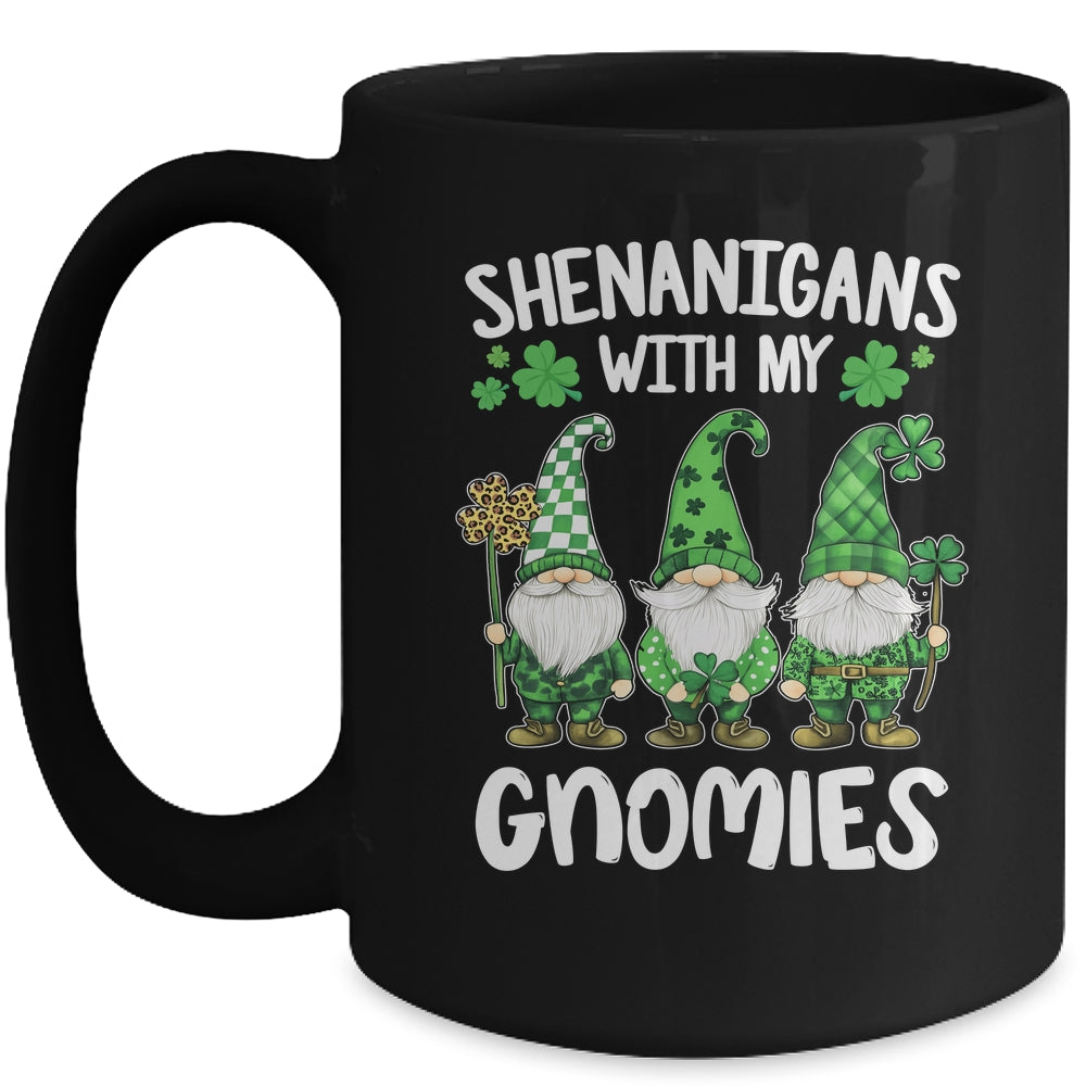 St Patricks Day Lucky Shamrock Leopard Gnomes Irish Women Mug | siriusteestore
