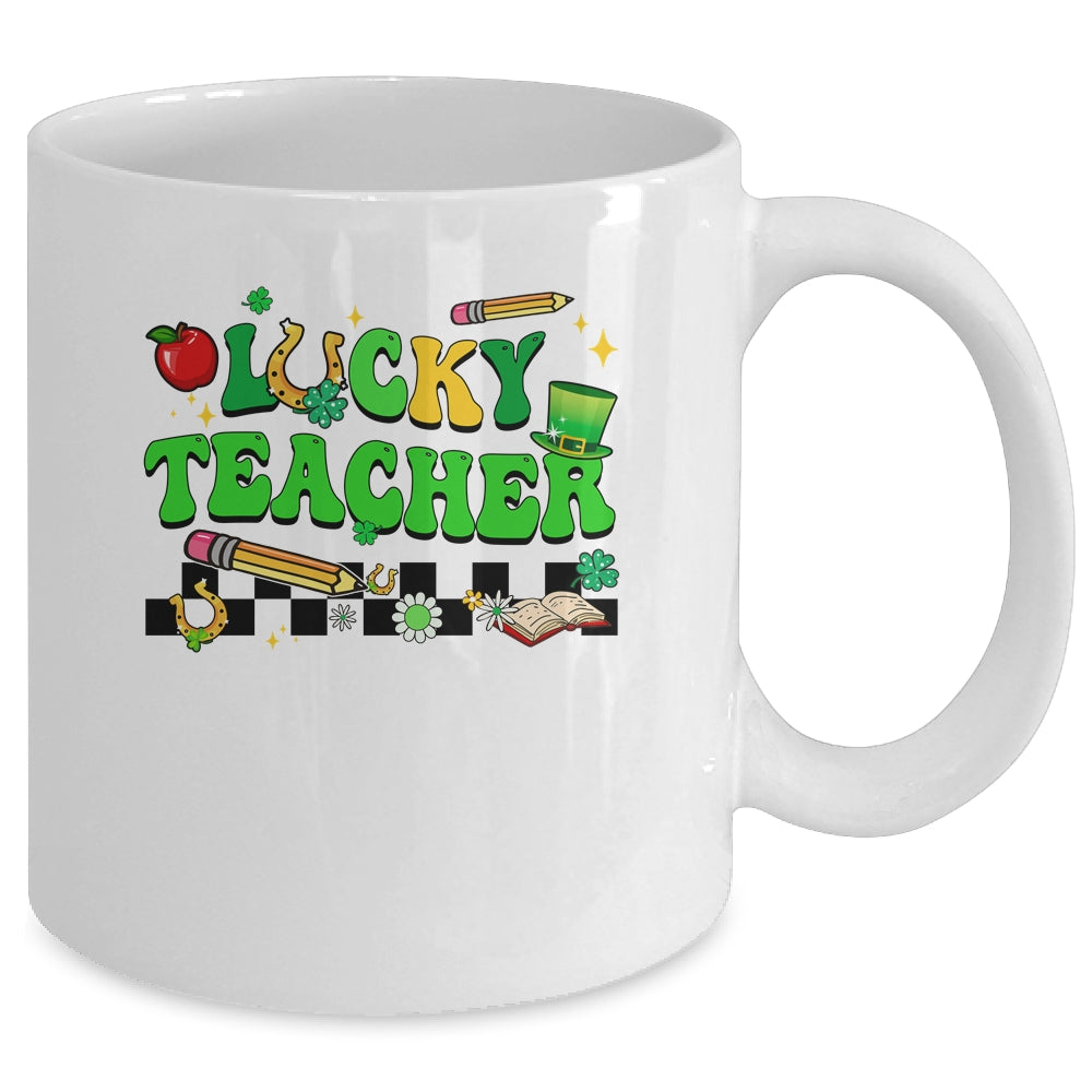 St Patricks Day Lucky Teacher Saint Paddys Groovy Women Mug | siriusteestore