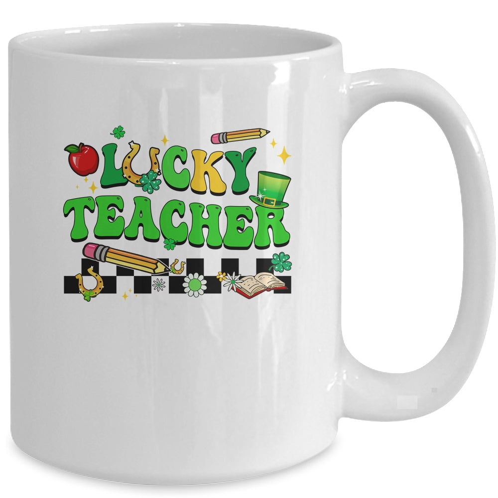 St Patricks Day Lucky Teacher Saint Paddys Groovy Women Mug | siriusteestore