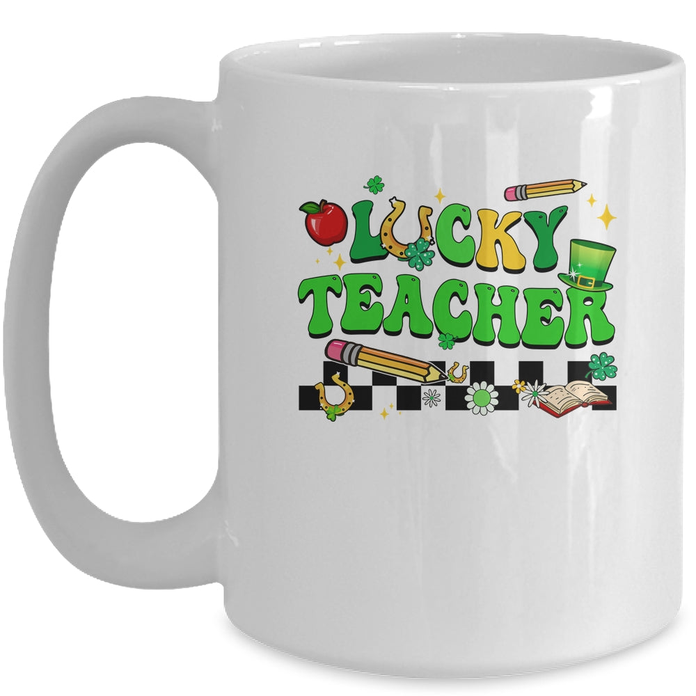 St Patricks Day Lucky Teacher Saint Paddys Groovy Women Mug | siriusteestore