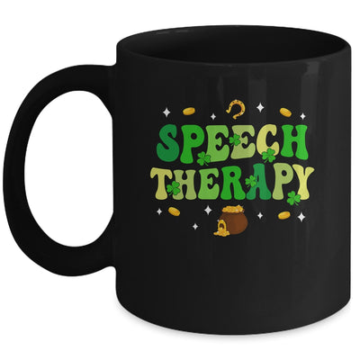 St Patricks Day Retro Speech Therapy SLP Therapist Groovy Mug | siriusteestore