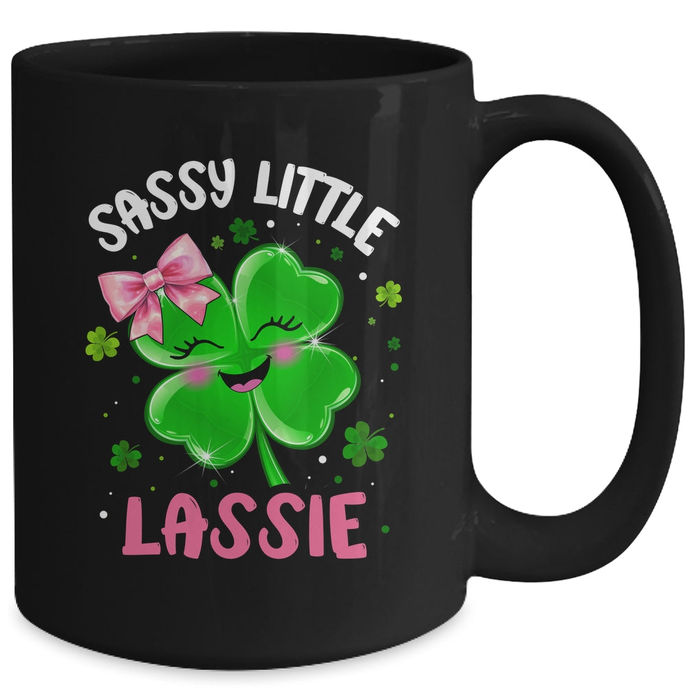 St Patricks Day Sassy Little Lassie Funny Kids Girl Mug | siriusteestore