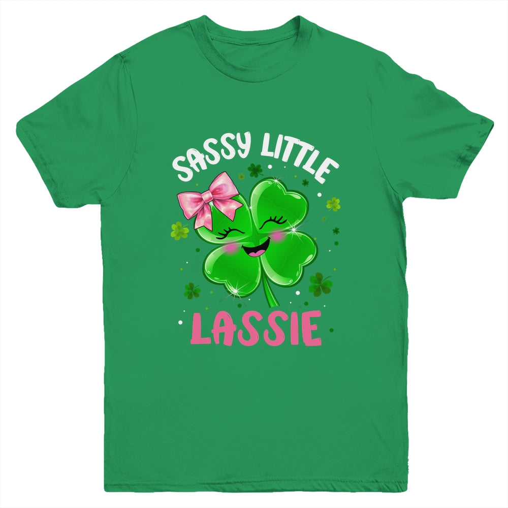 St Patricks Day Sassy Little Lassie Funny Kids Girl Youth Shirt | siriusteestore