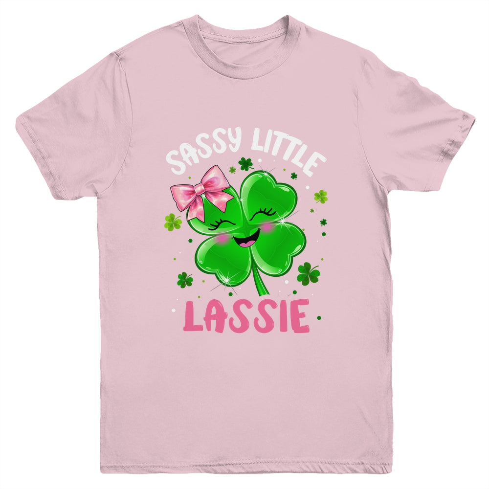 St Patricks Day Sassy Little Lassie Funny Kids Girl Youth Shirt | siriusteestore