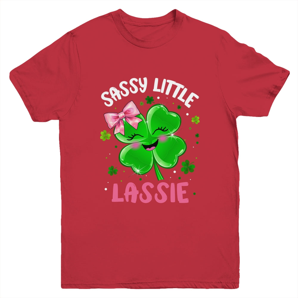 St Patricks Day Sassy Little Lassie Funny Kids Girl Youth Shirt | siriusteestore