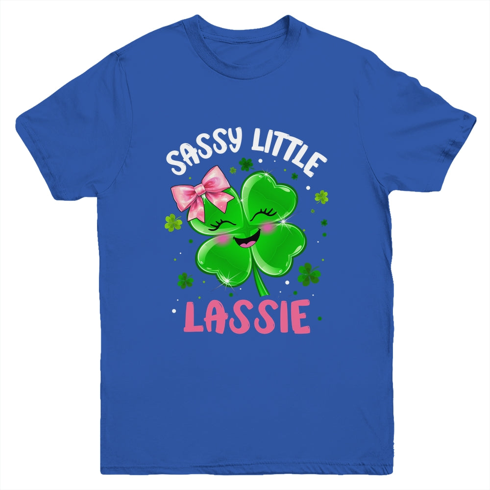 St Patricks Day Sassy Little Lassie Funny Kids Girl Youth Shirt | siriusteestore