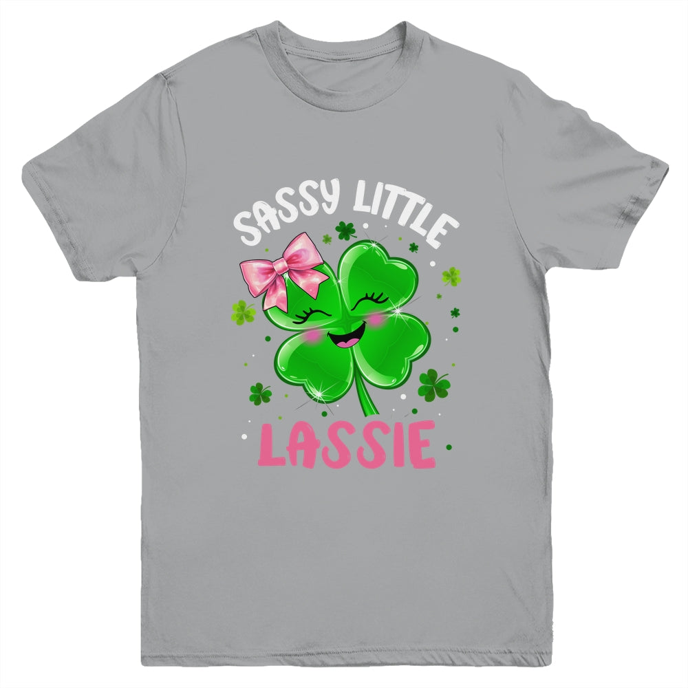 St Patricks Day Sassy Little Lassie Funny Kids Girl Youth Shirt | siriusteestore
