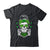 St Patricks Day Skull Messy Bun Saint Patricks Women Girl Shirt & Tank Top | siriusteestore