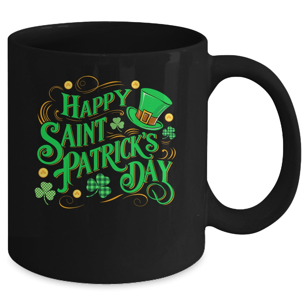 St Patricks Shamrock Happy Saint Patricks Day Men Dad Kids Mug | siriusteestore