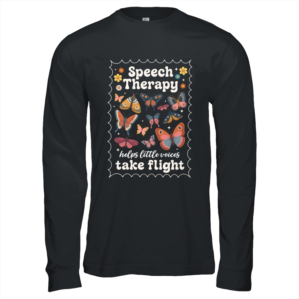 Stamp Speech Therapy Butterfly Speech Language Pathologist Shirt & Hoodie | siriusteestore