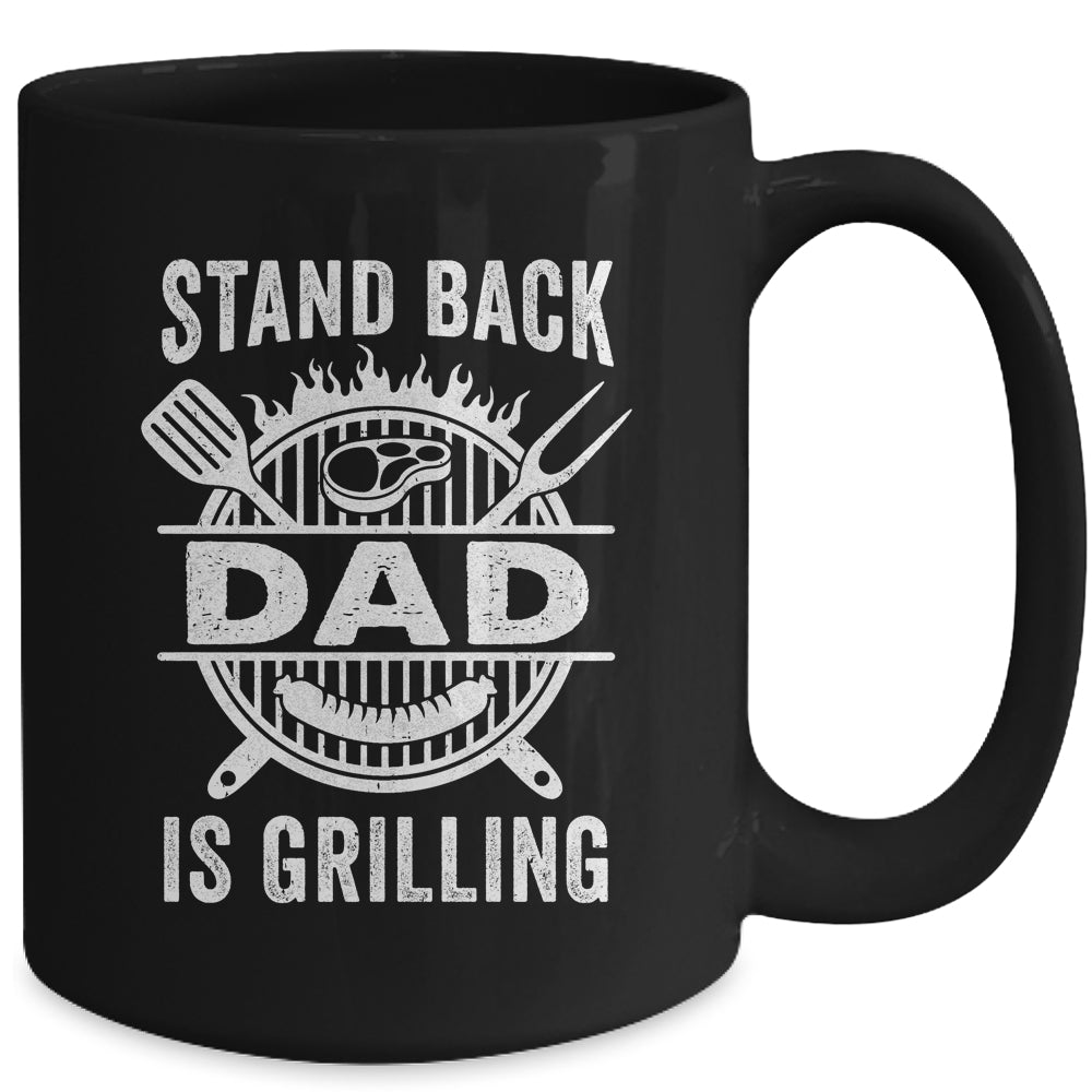 Stand Back Dad Is Grilling Funny BBQ Fathers Day Mug | siriusteestore