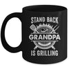 Stand Back Grandpa Is Grilling Funny BBQ Fathers Day Mug | siriusteestore