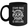 Stand Back Papa Is Grilling Funny BBQ Fathers Day Mug | siriusteestore