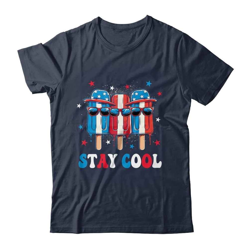Stay Cool 4th July Boys Men Popsicle USA Flag American Shirt & Tank Top | siriusteestore