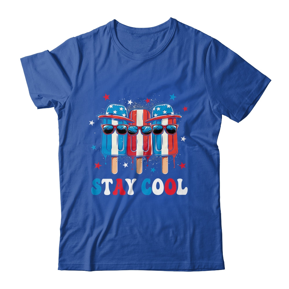 Stay Cool 4th July Boys Men Popsicle USA Flag American Shirt & Tank Top | siriusteestore