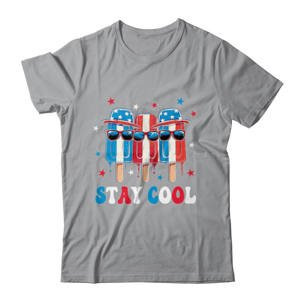 Stay Cool 4th July Boys Men Popsicle USA Flag American Shirt & Tank Top | siriusteestore