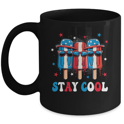 Stay Cool 4th July Boys Men Popsicle USA Flag American Mug | siriusteestore
