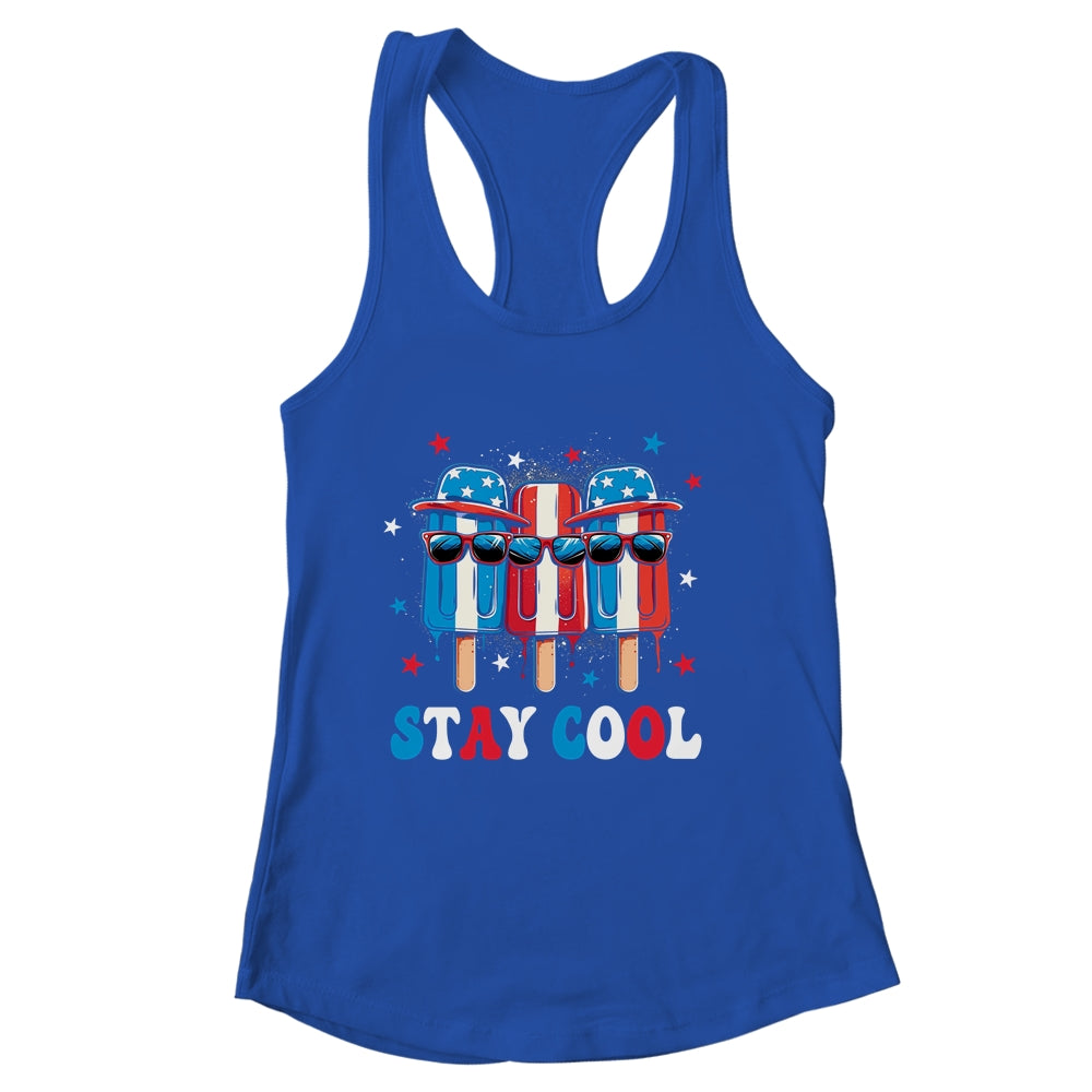 Stay Cool 4th July Boys Men Popsicle USA Flag American Shirt & Tank Top | siriusteestore