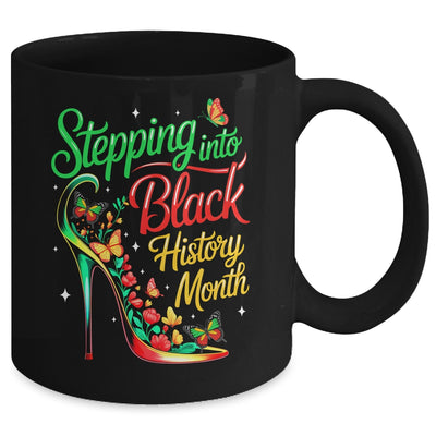 Stepping Into Black History Month High Heels Womens Girls Mug | siriusteestore