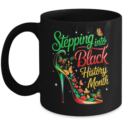 Stepping Into Black History Month High Heels Womens Girls Mug | siriusteestore