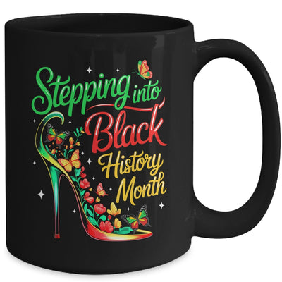 Stepping Into Black History Month High Heels Womens Girls Mug | siriusteestore