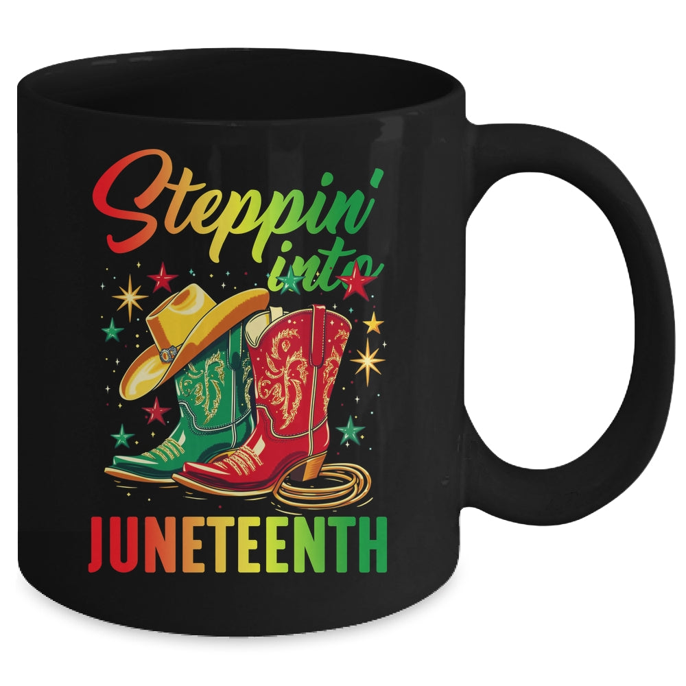 Stepping Into Juneteenth Afro Woman Black Girls Women Mug | siriusteestore