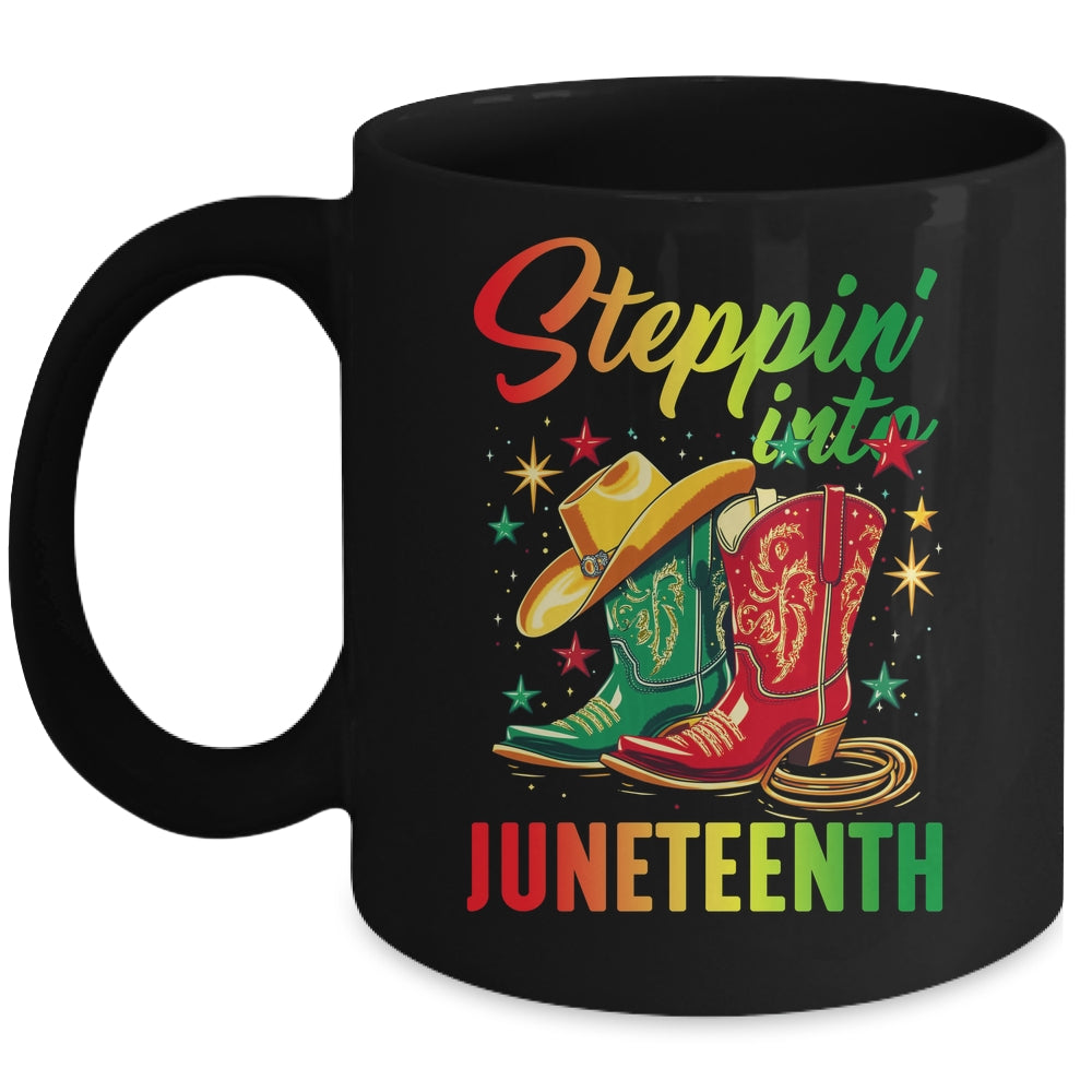 Stepping Into Juneteenth Afro Woman Black Girls Women Mug | siriusteestore