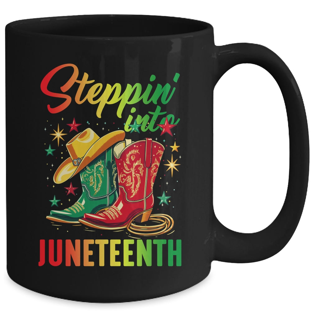 Stepping Into Juneteenth Afro Woman Black Girls Women Mug | siriusteestore
