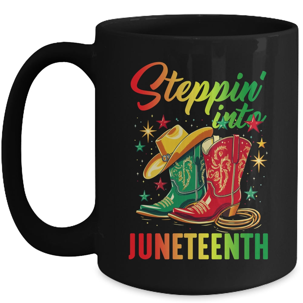 Stepping Into Juneteenth Afro Woman Black Girls Women Mug | siriusteestore