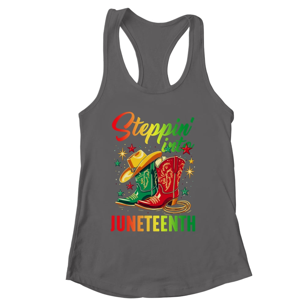 Stepping Into Juneteenth Afro Woman Black Girls Women Shirt & Tank Top | siriusteestore