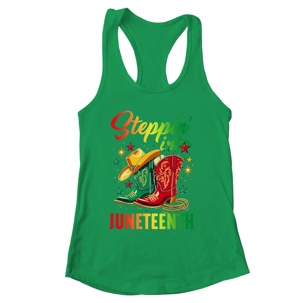Stepping Into Juneteenth Afro Woman Black Girls Women Shirt & Tank Top | siriusteestore
