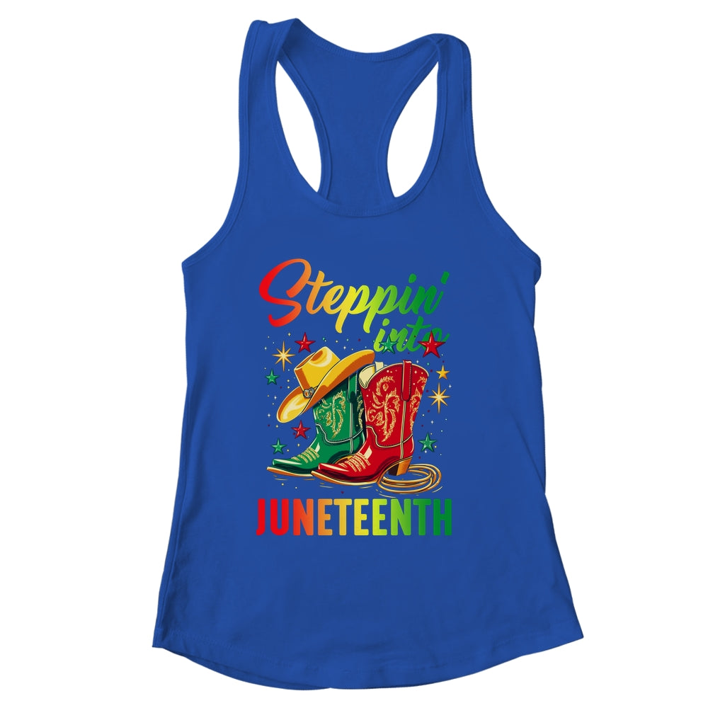 Stepping Into Juneteenth Afro Woman Black Girls Women Shirt & Tank Top | siriusteestore