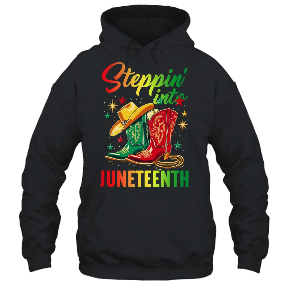 Stepping Into Juneteenth Afro Woman Black Girls Women Shirt & Tank Top | siriusteestore