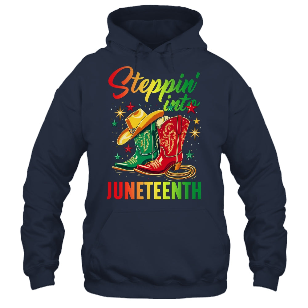 Stepping Into Juneteenth Afro Woman Black Girls Women Shirt & Tank Top | siriusteestore