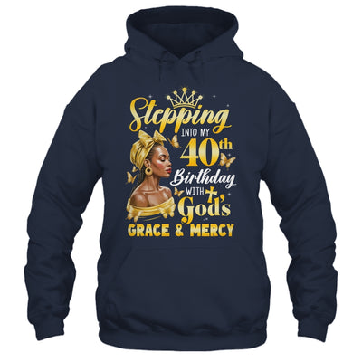 Stepping Into My 40th Birthday Afro Woman Religious Birthday Shirt & Tank Top | siriusteestore