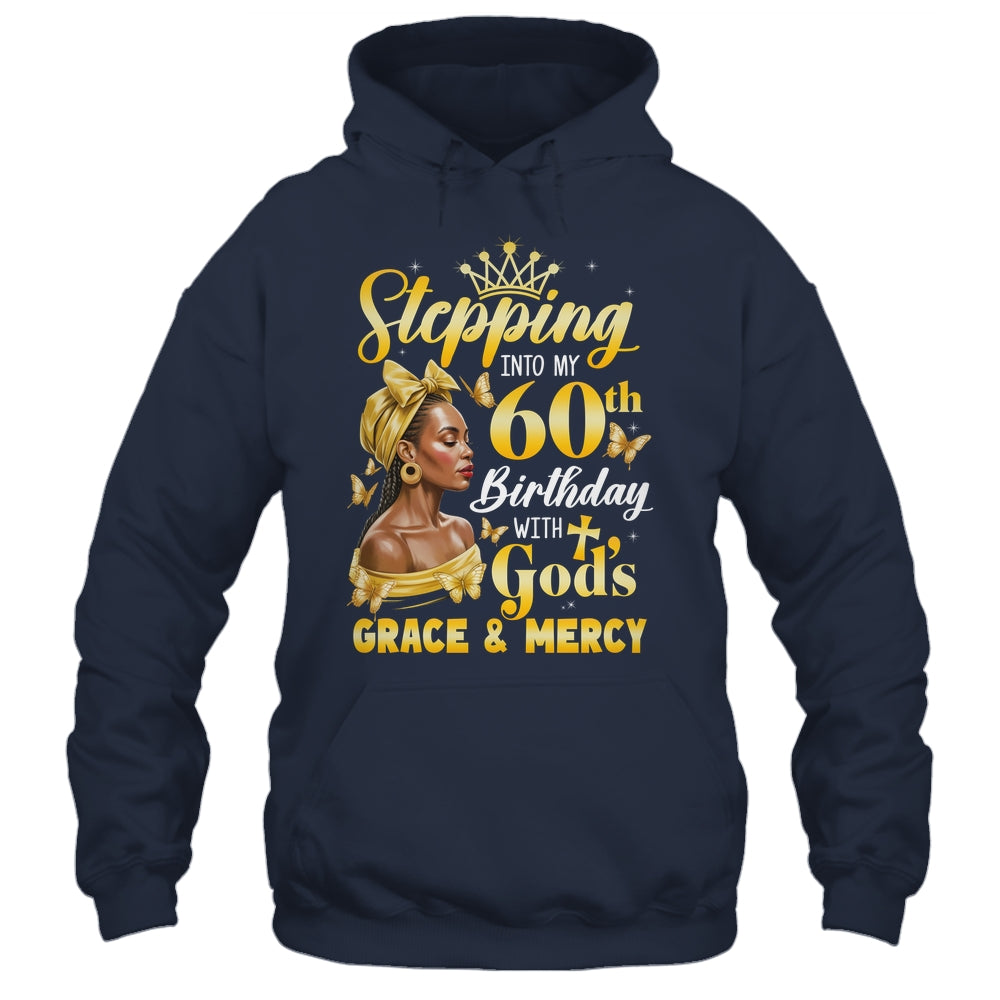 Stepping Into My 60th Birthday Afro Woman Religious Birthday Shirt & Tank Top | siriusteestore