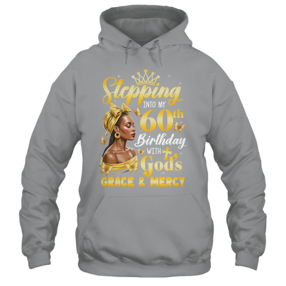 Stepping Into My 60th Birthday Afro Woman Religious Birthday Shirt & Tank Top | siriusteestore