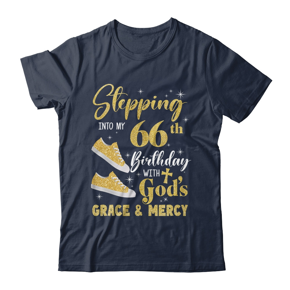 Stepping Into My 66th Birthday With Gods Grace And Mercy Women Shirt & Tank Top | siriusteestore