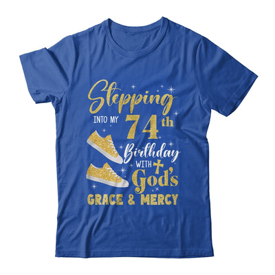 Stepping Into My 74th Birthday With Gods Grace And Mercy Women Shirt & Tank Top | siriusteestore