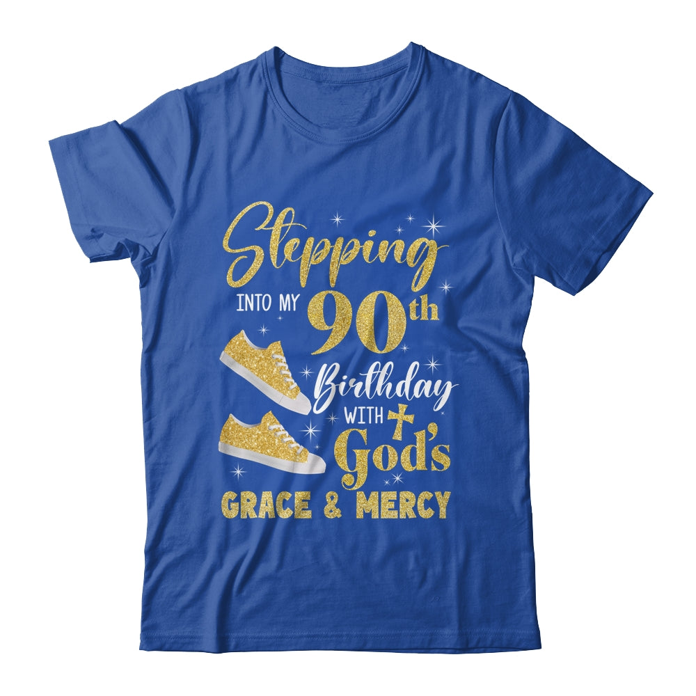 Stepping Into My 90th Birthday With Gods Grace And Mercy Women Shirt & Tank Top | siriusteestore