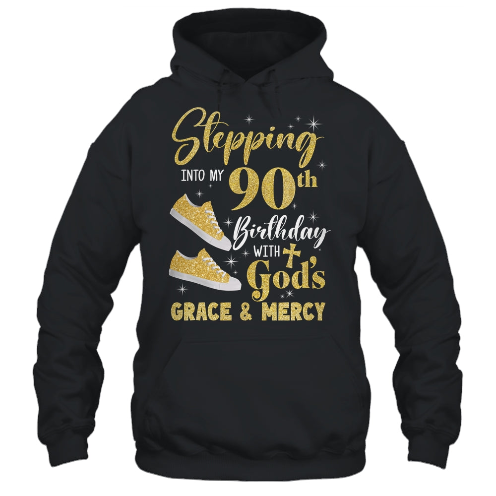 Stepping Into My 90th Birthday With Gods Grace And Mercy Women Shirt & Tank Top | siriusteestore