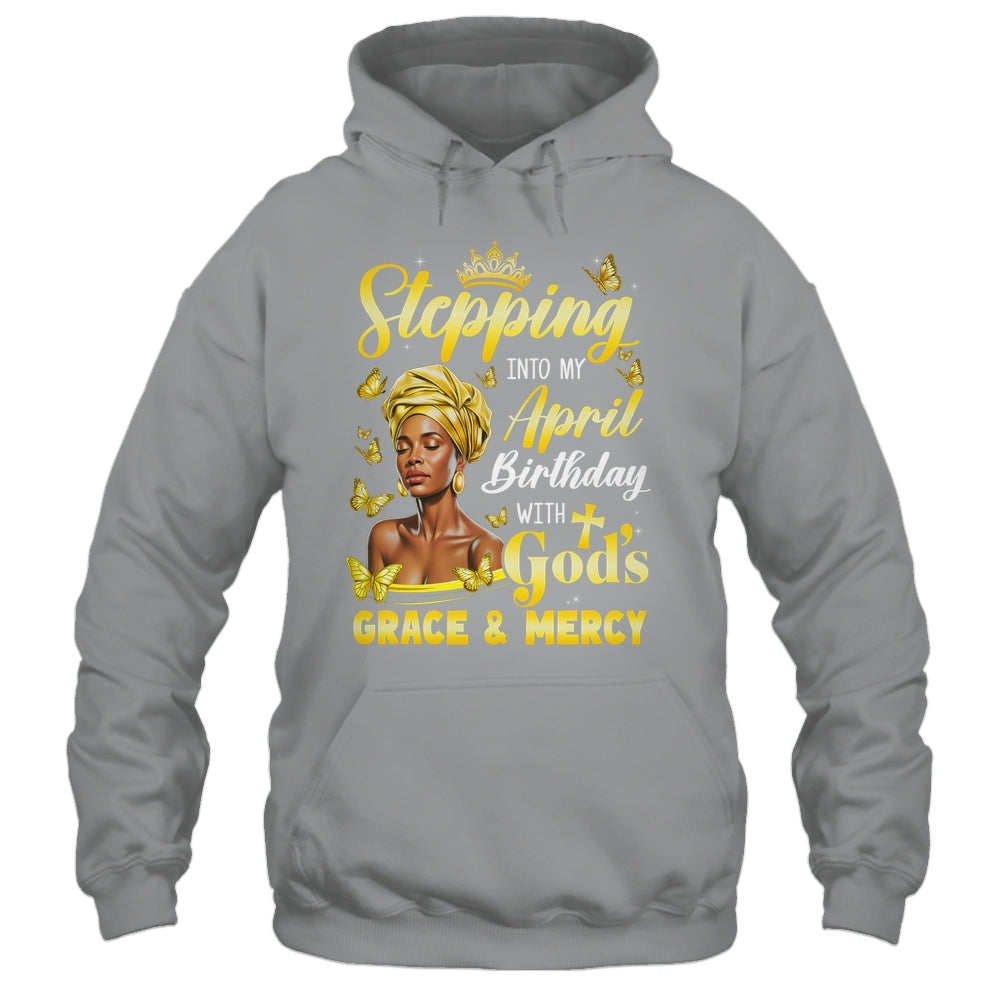Stepping Into My April Birthday Afro Woman Religious Bday Shirt & Tank Top | siriusteestore