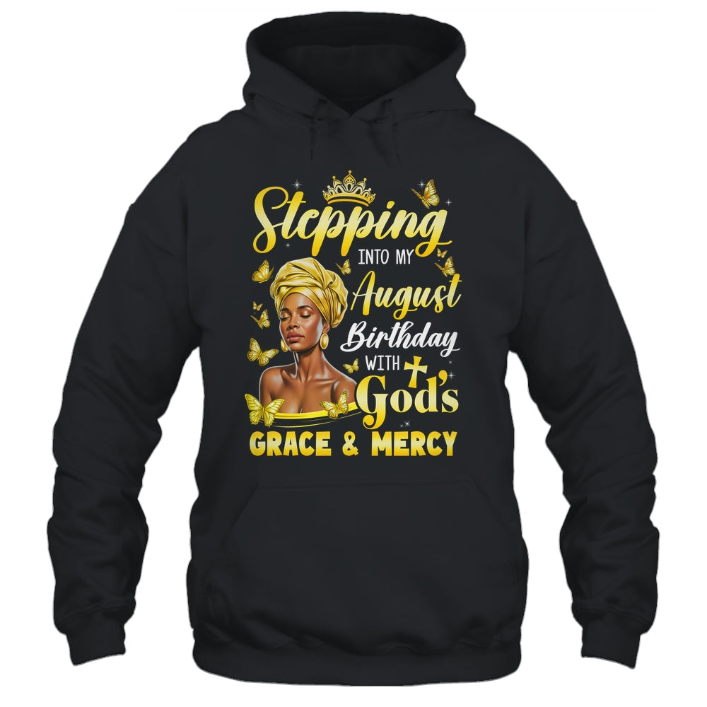 Stepping Into My August Birthday Afro Woman Religious Bday Shirt & Tank Top | siriusteestore