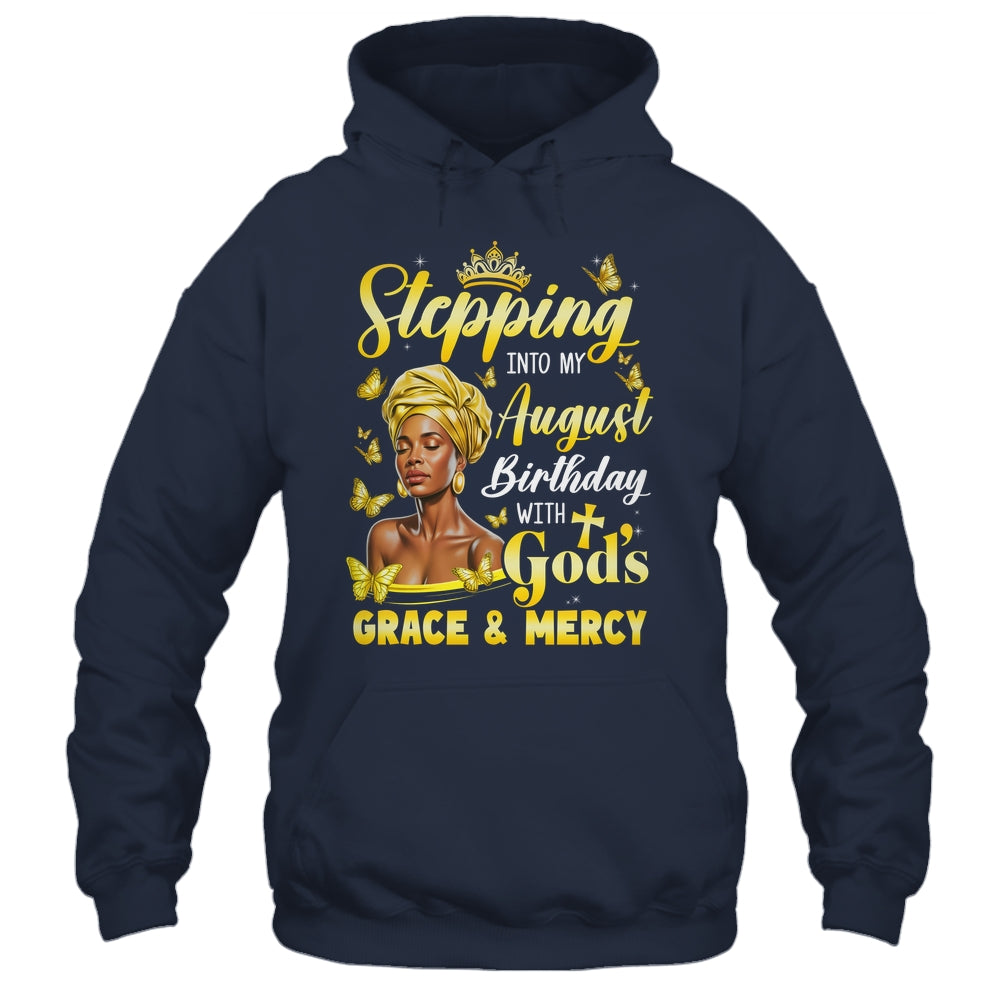 Stepping Into My August Birthday Afro Woman Religious Bday Shirt & Tank Top | siriusteestore