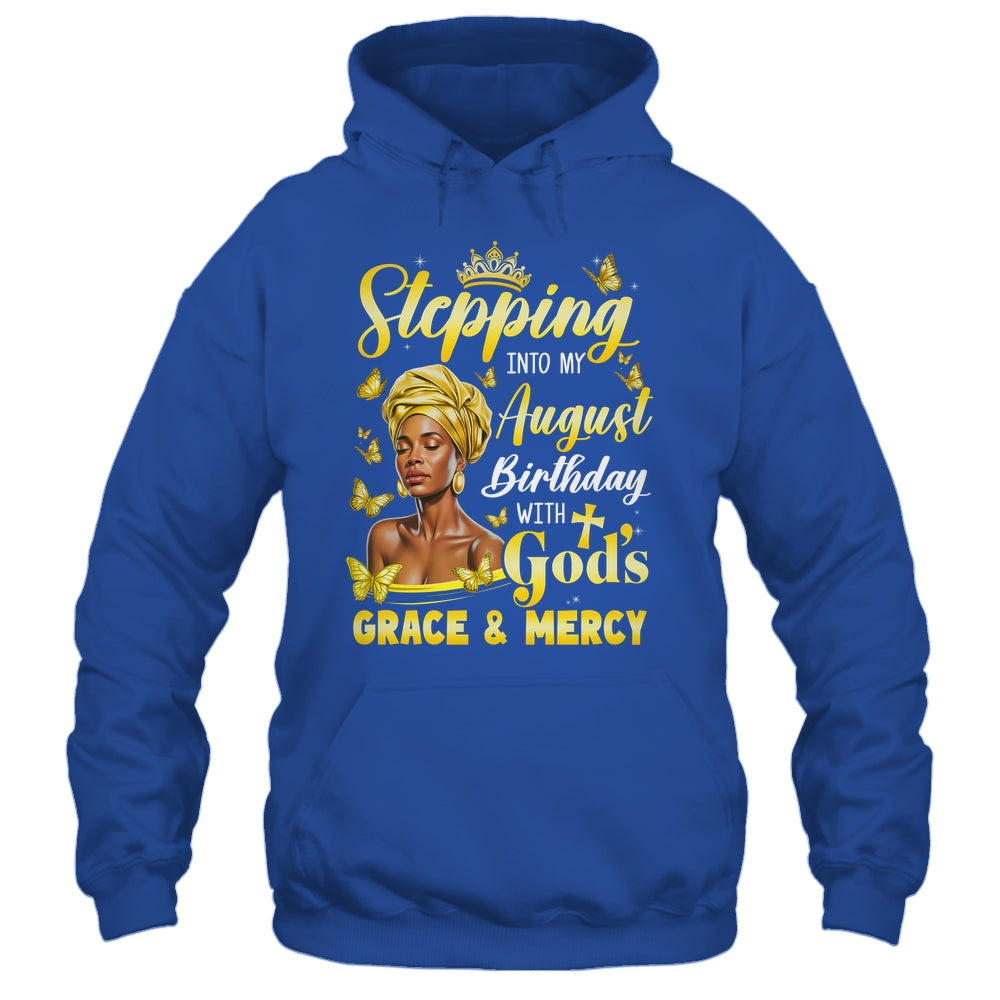 Stepping Into My August Birthday Afro Woman Religious Bday Shirt & Tank Top | siriusteestore