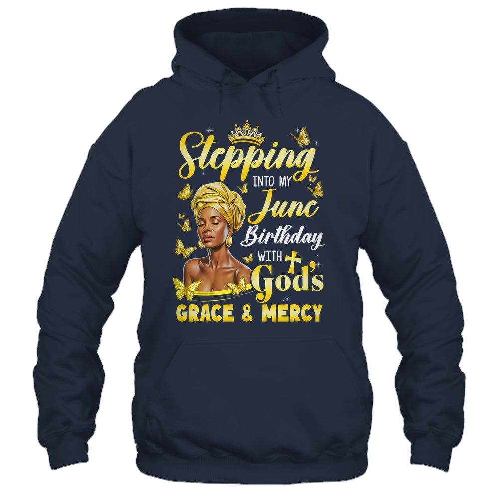 Stepping Into My June Birthday Afro Woman Religious Bday Shirt & Tank Top | siriusteestore