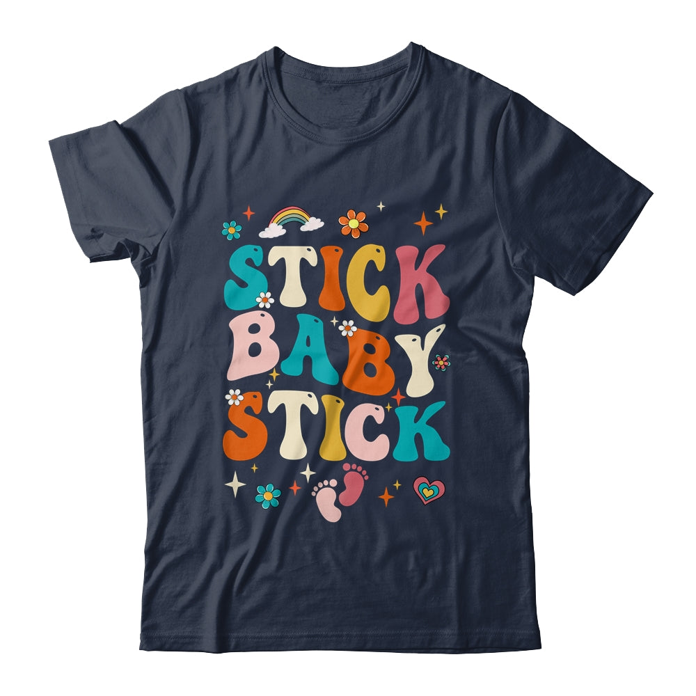 Stick Baby Stick Funny IVF Transfer Day IVF Couple Groovy Shirt & Tank Top | siriusteestore